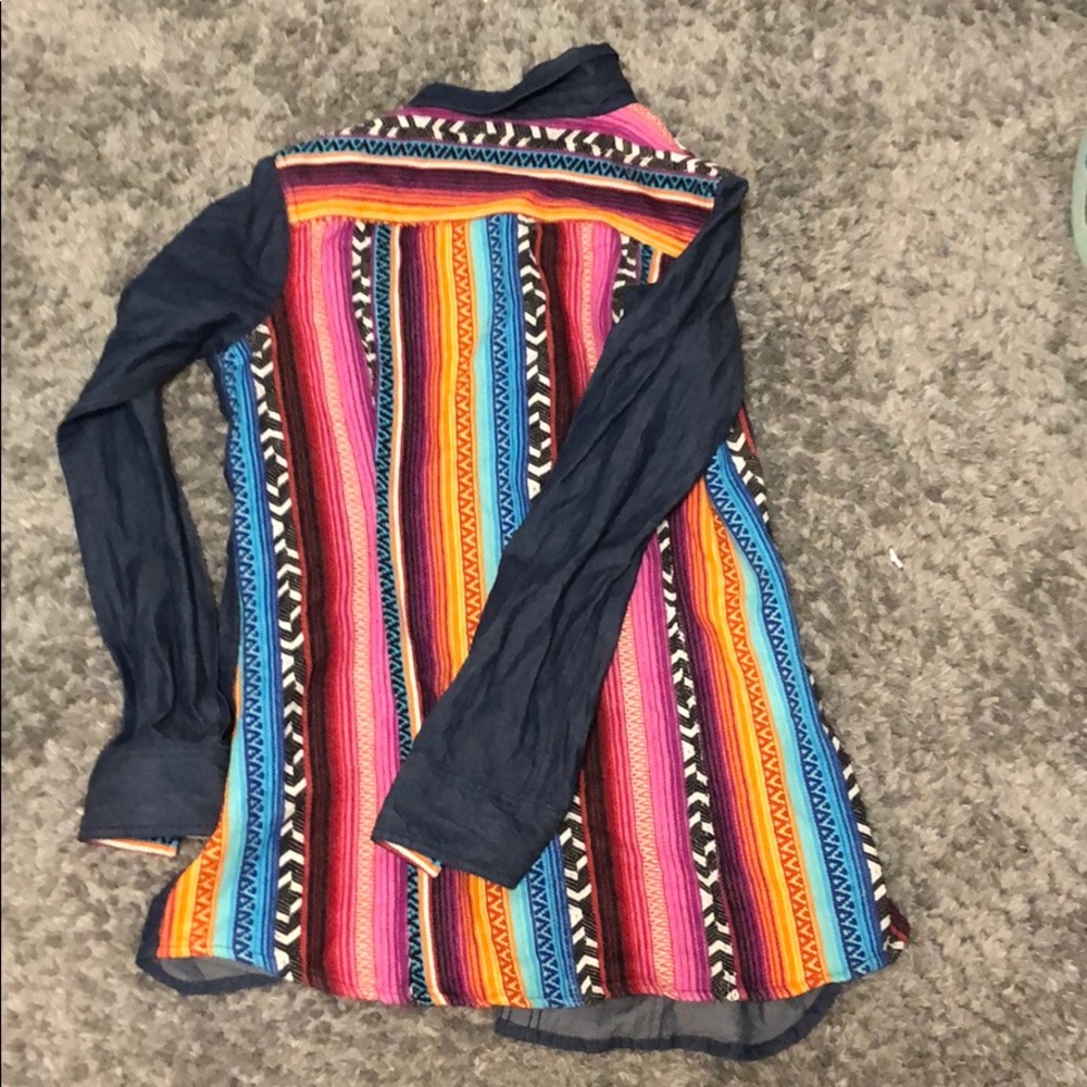 Crazy train button up. Worn once